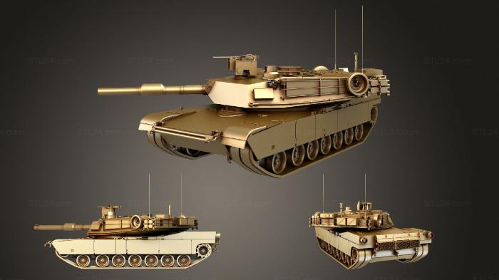 Vehicles (M1A2 ABRAMS, CARS_2322) 3D models for cnc